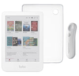 Kobo Clara Colour (White) eReader with SleepCover & White Remote Page Turner Bundle