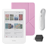Kobo Clara Colour (White) eReader with SleepCover & White Remote Page Turner Bundle