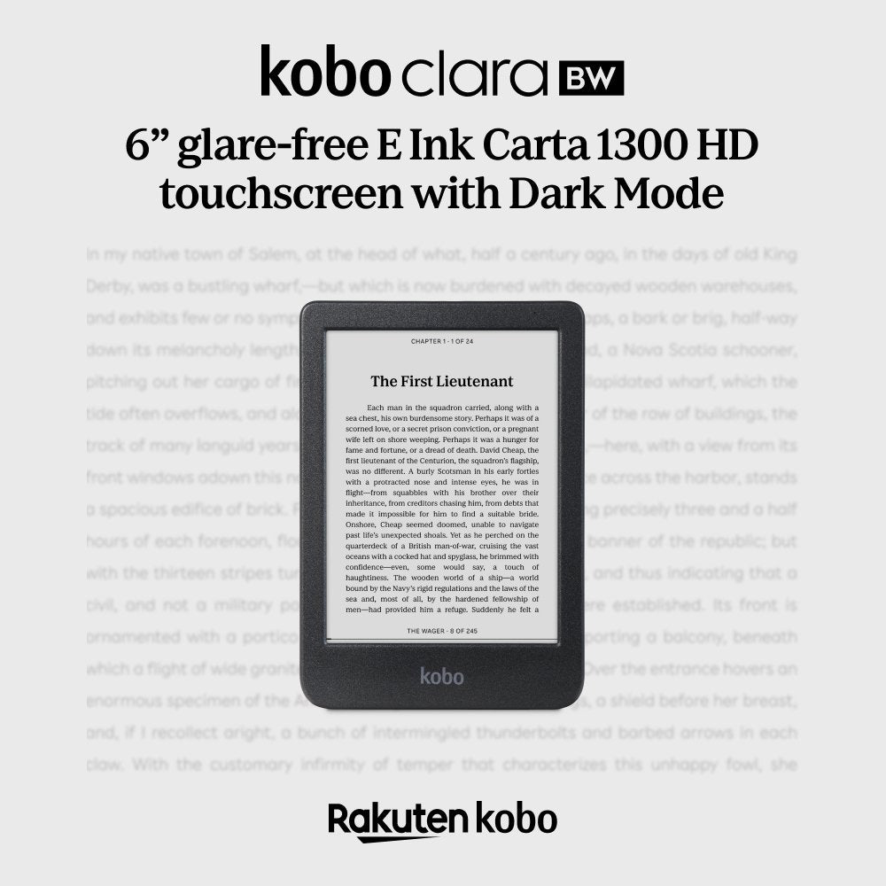 Kobo Clara BW eReader with Dusk Blue SleepCover Bundle