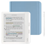 Kobo Libra Colour (White) eReader with Dusk Blue Notebook SleepCover & White Stylus 2Gen Bundle