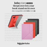 Kobo Clara Colour/BW SleepCover Case | Black | Sleep/Wake Technology | Built-in 2-Way Stand | Vegan Leather | Compatible with 6” Kobo Clara Colour/BW eReader