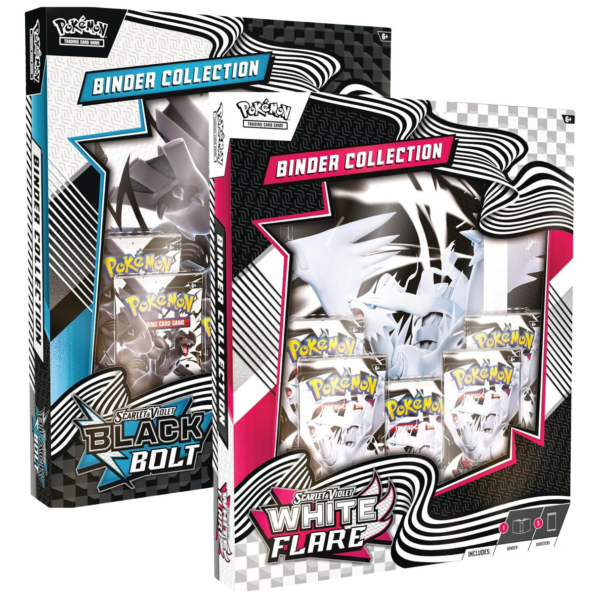 Pokemon SV10.5 Black Bolt and White Flare Binder Collections