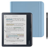 Kobo Libra Colour (Black) eReader with Dusk Blue Notebook SleepCover & Black Stylus 2Gen Bundle