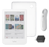Kobo Clara Colour (White) eReader with SleepCover & White Remote Page Turner Bundle