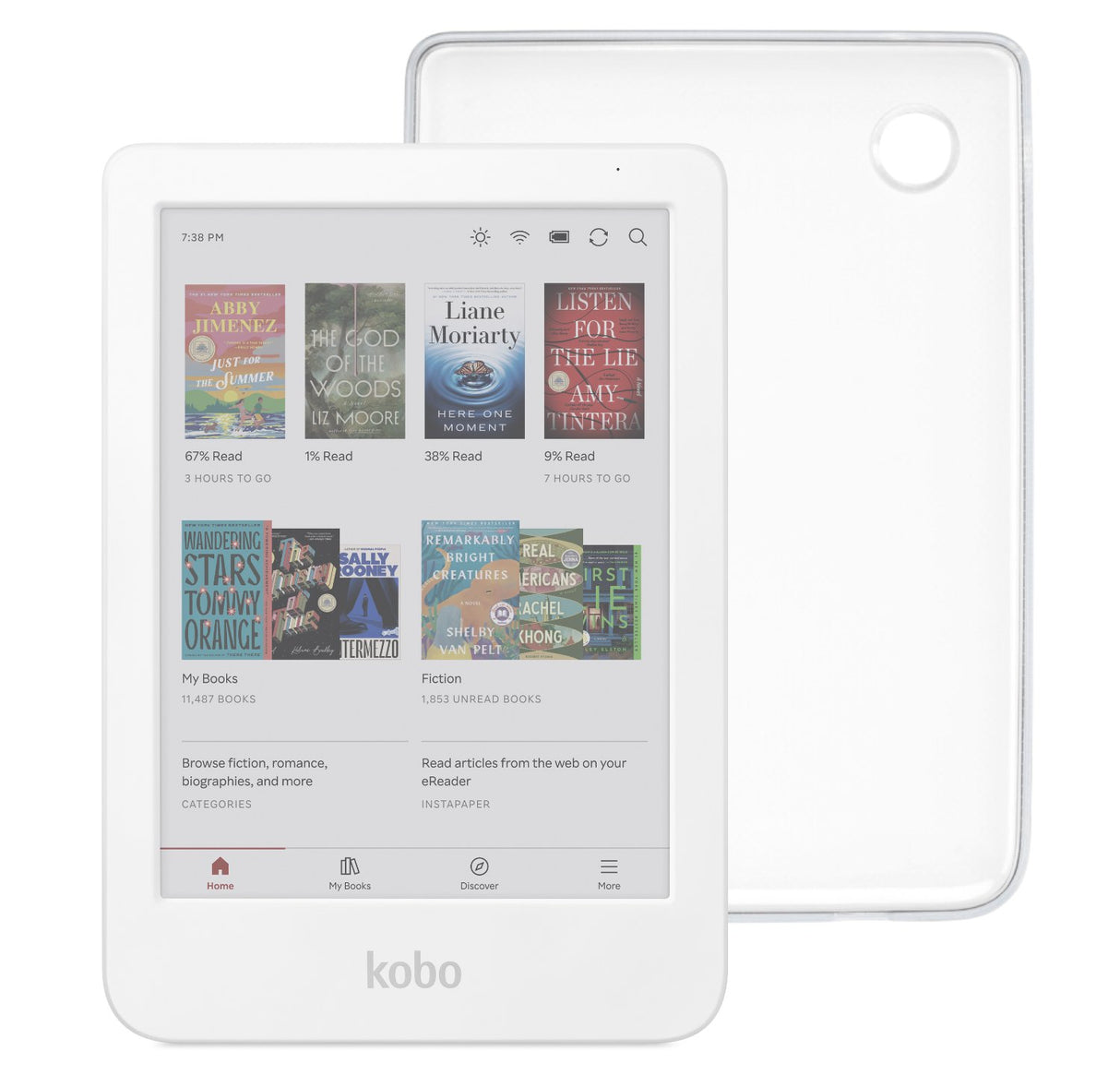 Kobo Clara Colour eReader (White) Case Bundle