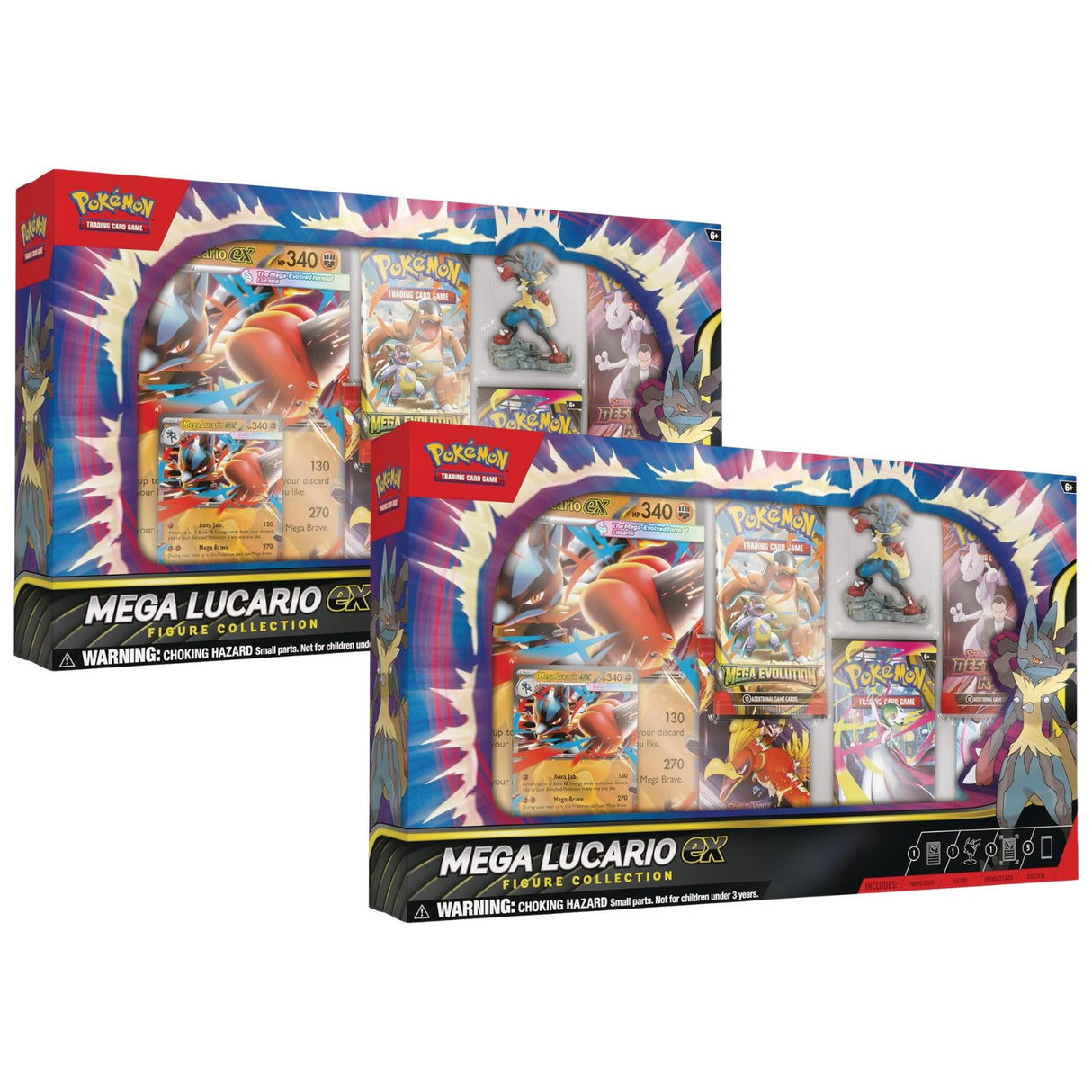 Pokemon ME1 Mega Evolution Lucario Figure Collections (2-Pack)