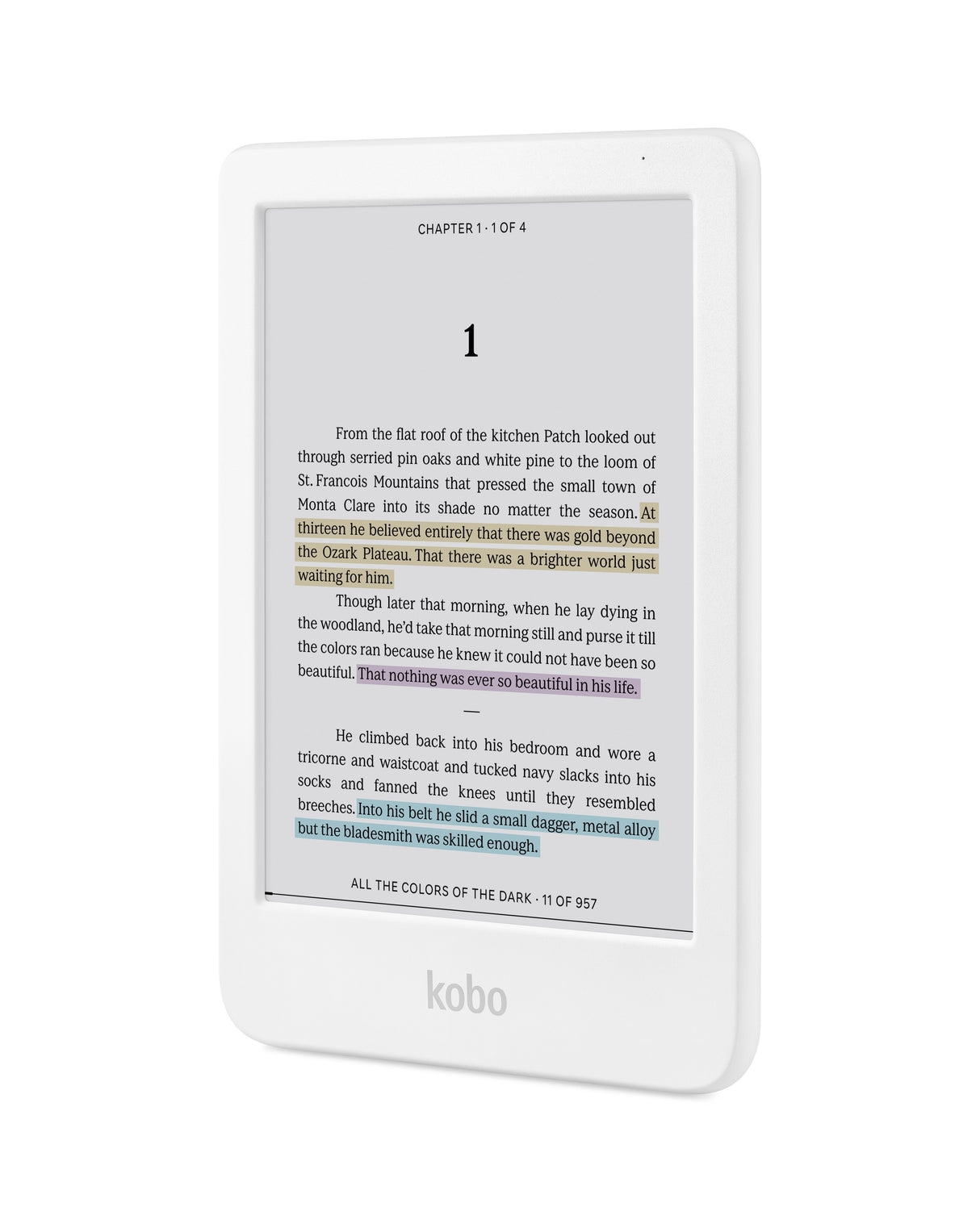 Kobo Clara Colour | eReader | 6" E Ink Kaleido 3 Color Display with ComfortLight PRO | Dark Mode Option | Audiobooks | Waterproof | 16GB of Storage | White