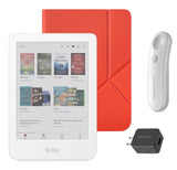 Kobo Clara Colour (White) eReader with SleepCover & White Remote Page Turner Bundle