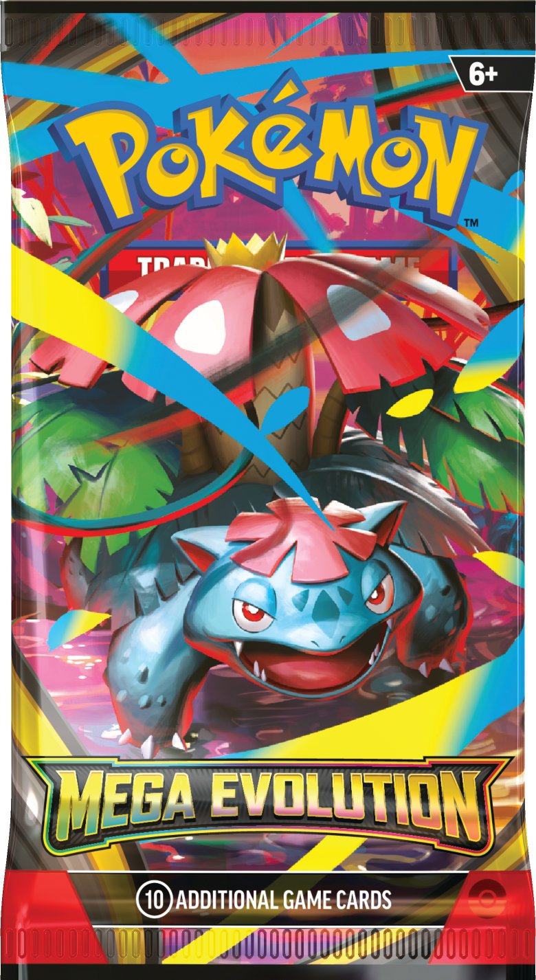 Pokemon ME1 Mega Evolution Art Set | 4 Booster Packs (One of Each Artwork)