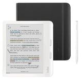 Kobo Libra Colour (White) eReader with Black Notebook SleepCover & White Stylus 2Gen Bundle