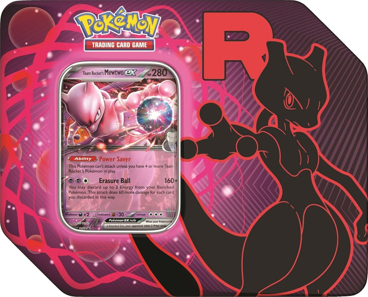 Pokemon TCG Team Rocket Tin | Team Rocket's Mewtwo ex