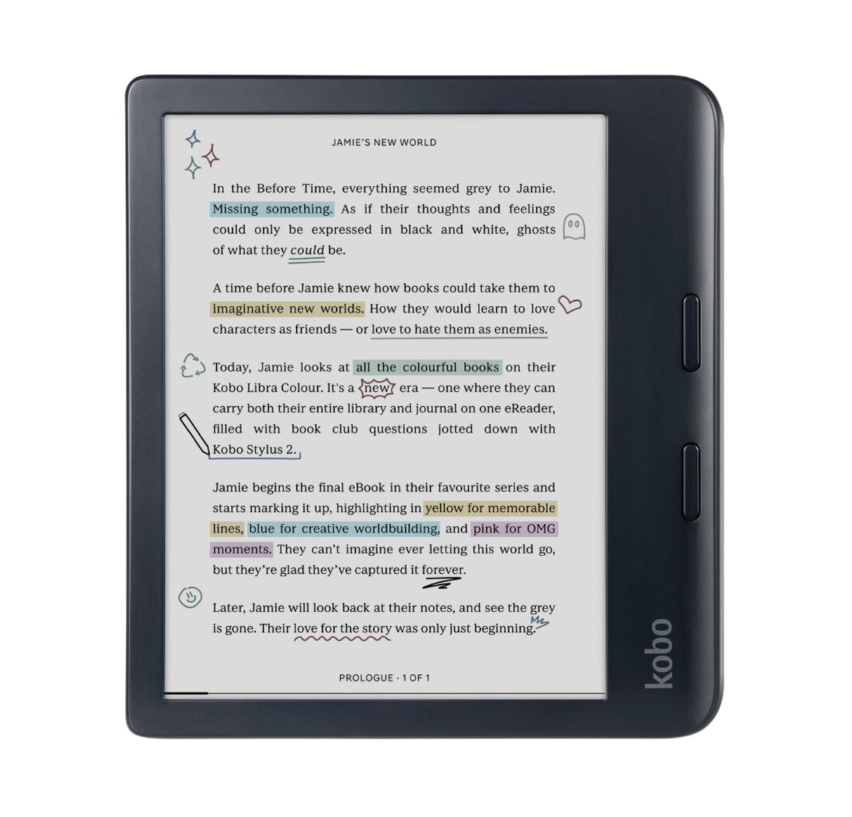 Kobo Libra Colour (Black) eReader with Black Remote Bundle