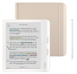 Kobo Libra Colour (White) eReader with Sand Beige Notebook SleepCover & White Stylus 2Gen Bundle