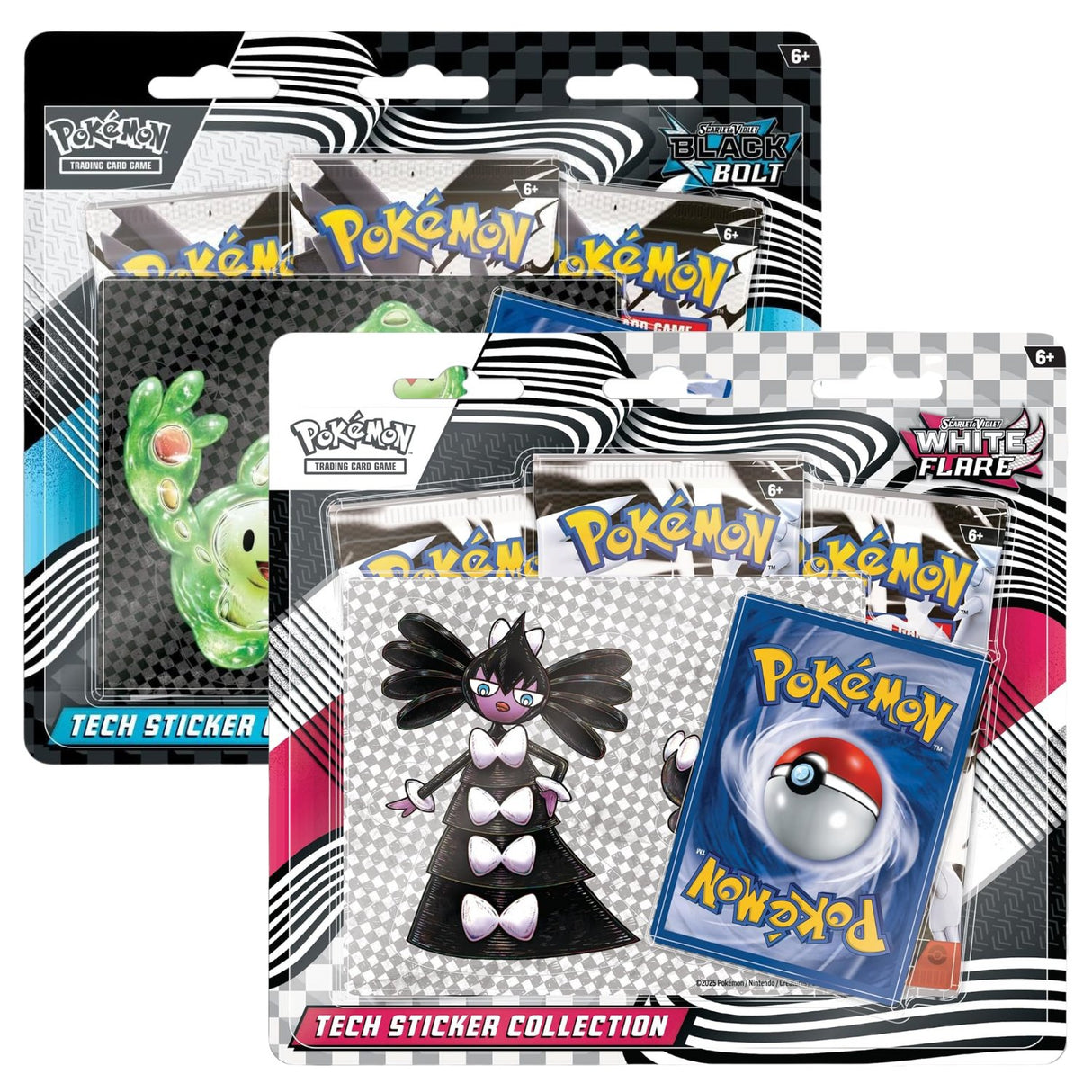 Pokemon SV10.5 Black Bolt and White Flare Sticker Collections