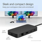 Microsoft Surface USB4 Dock – Gigabit Ethernet, USB C to 2xUSB-C/1xUSB-A/HDMI (65W Power Delivery) - Black
