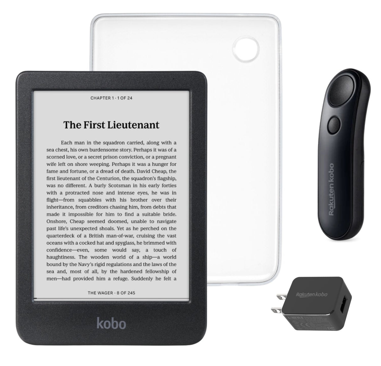 Kobo Clara BW eReader with SleepCover & Black Remote Page Turner Bundle