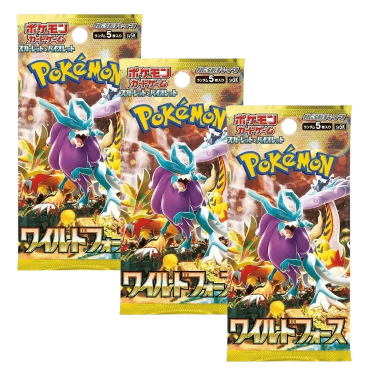 Pokemon TCG SV5K Scarlet & Violet Wild Force Booster Pack | 3-Pack (Japanese Version)
