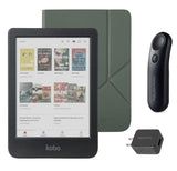 Kobo Clara Colour (Black) eReader with SleepCover & Black Remote Page Turner Bundle