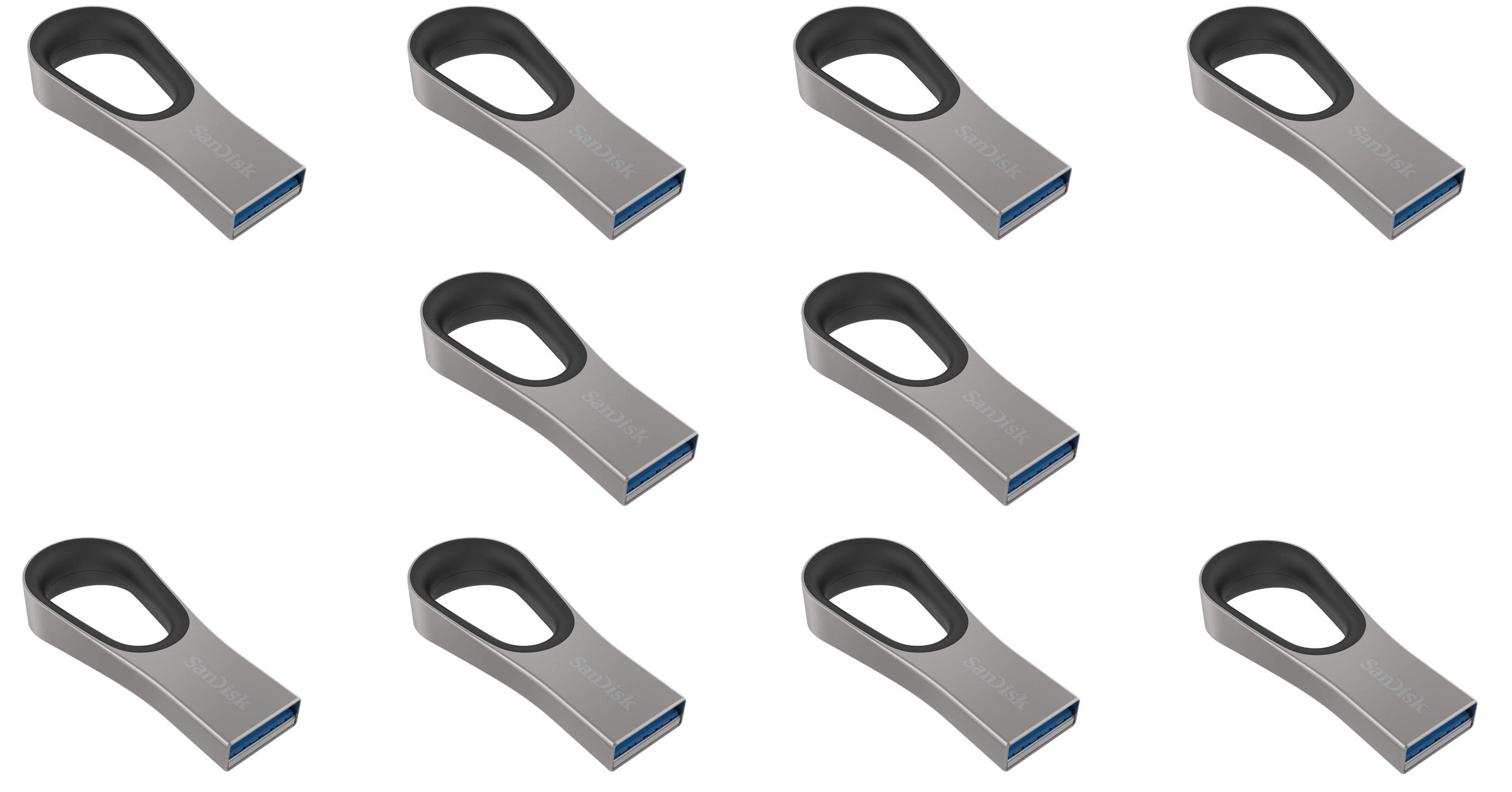 SanDisk 64GB Ultra Loop USB 3.0 Flash Drive - SDCZ93-064G-G46, Pack of 10