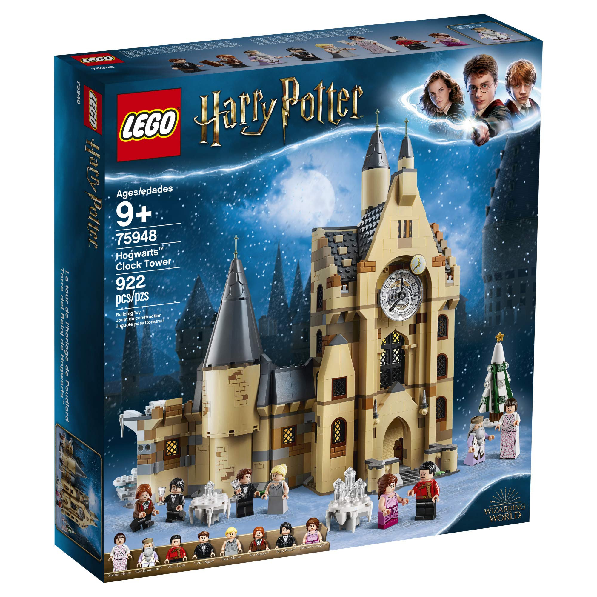 LEGO Harry Potter Hogwarts Clock Tower 75948 Build and Play Tower Set with Harry Potter Minifigures, Popular Harry Potter Gift and Playset with Ron Weasley, Hermione Granger and more (922 Pieces)