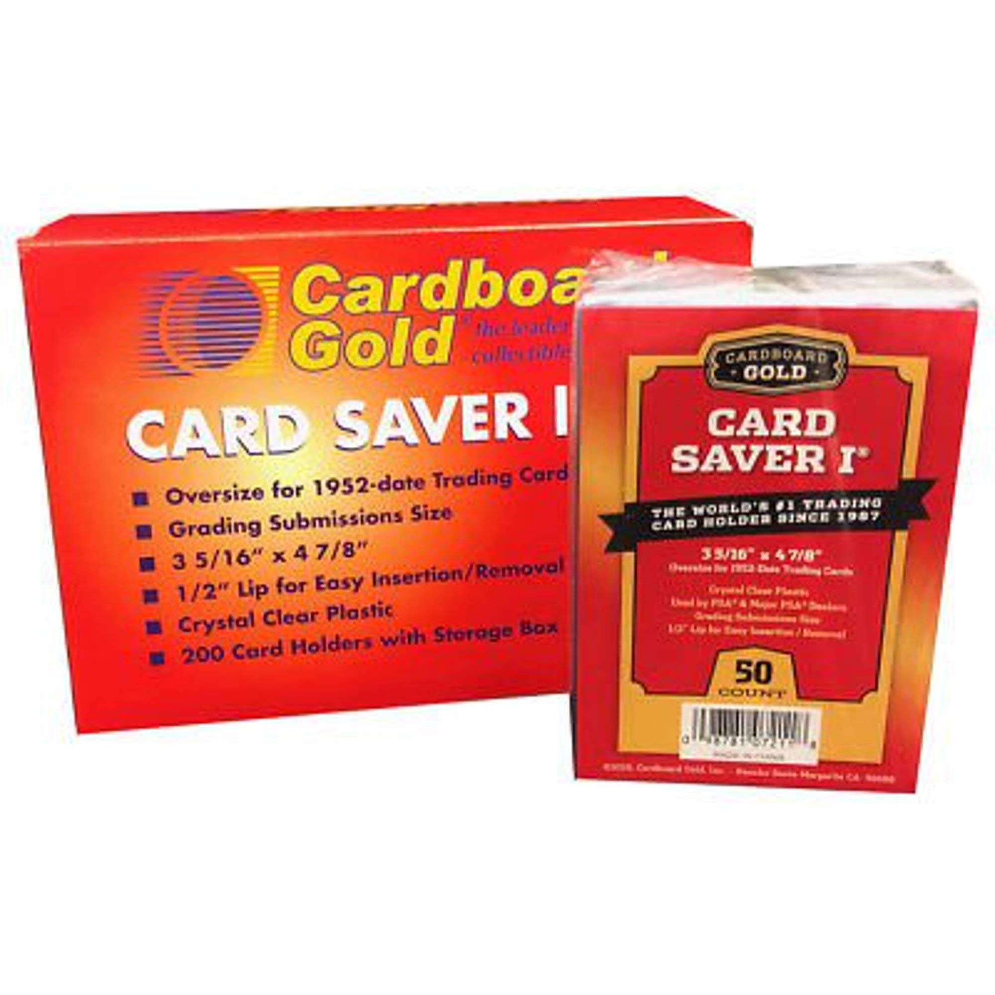 Cardboard Gold Card Saver 1 200ct Semi-rigid Card Holders -PSA Submission Size