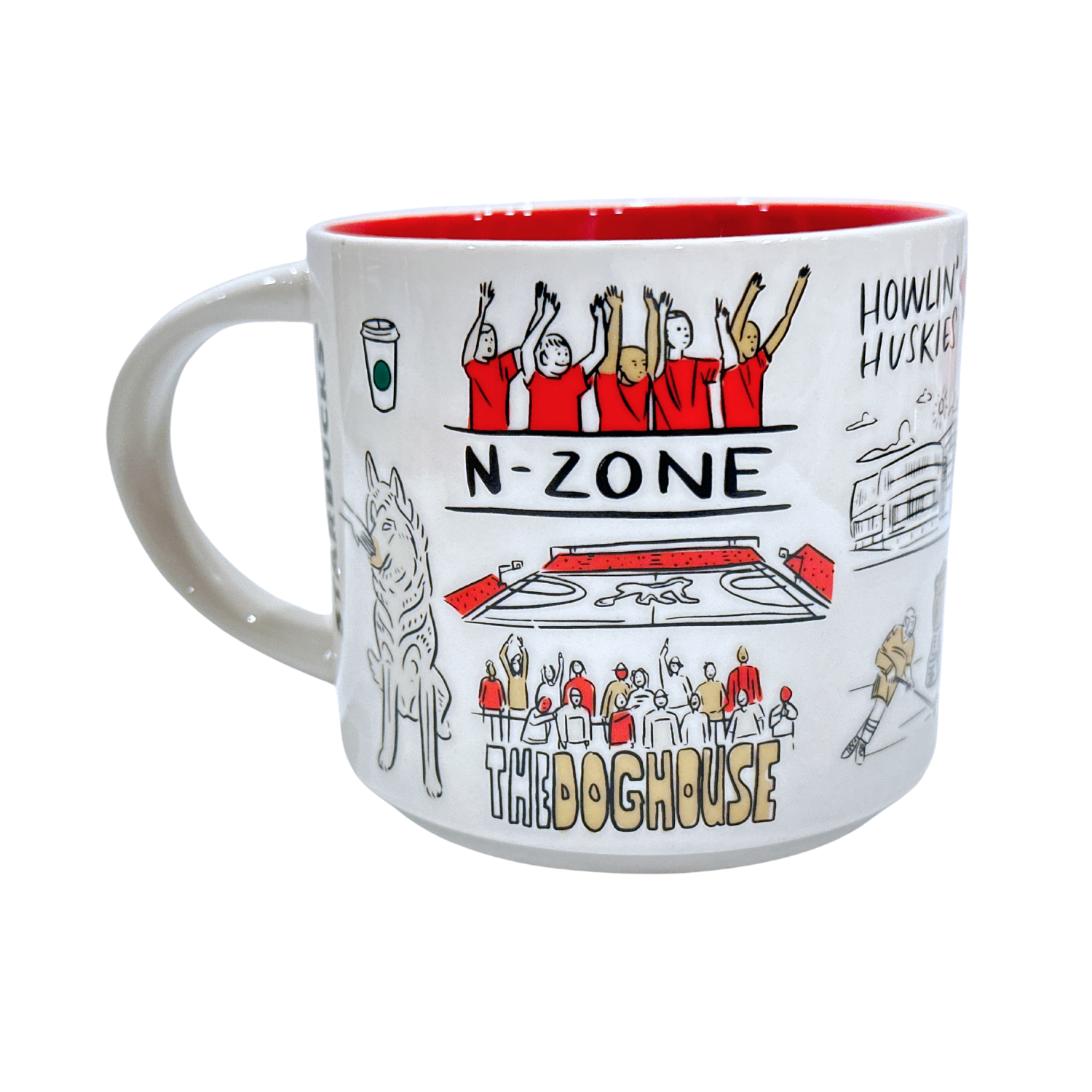 Starbucks Been There Series Campus Collection Northeastern University Ceramic Coffee Mug, 14 Oz
