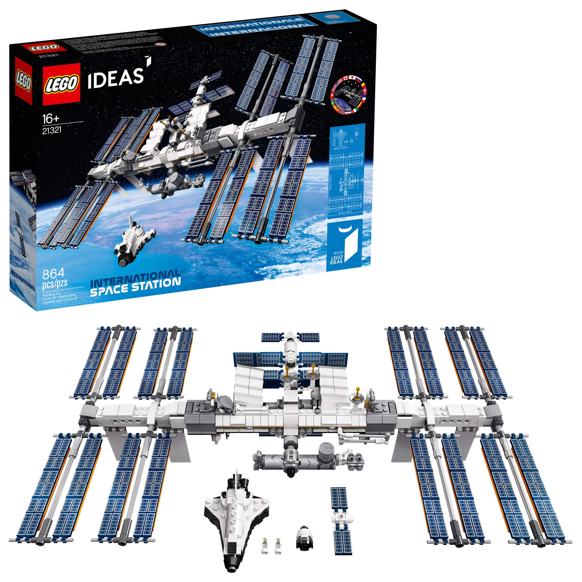 LEGO Ideas International Space Station 21321 Building Kit, Adult Set for Display, Makes a Great Birthday Present, New 2020 (864 Pieces)