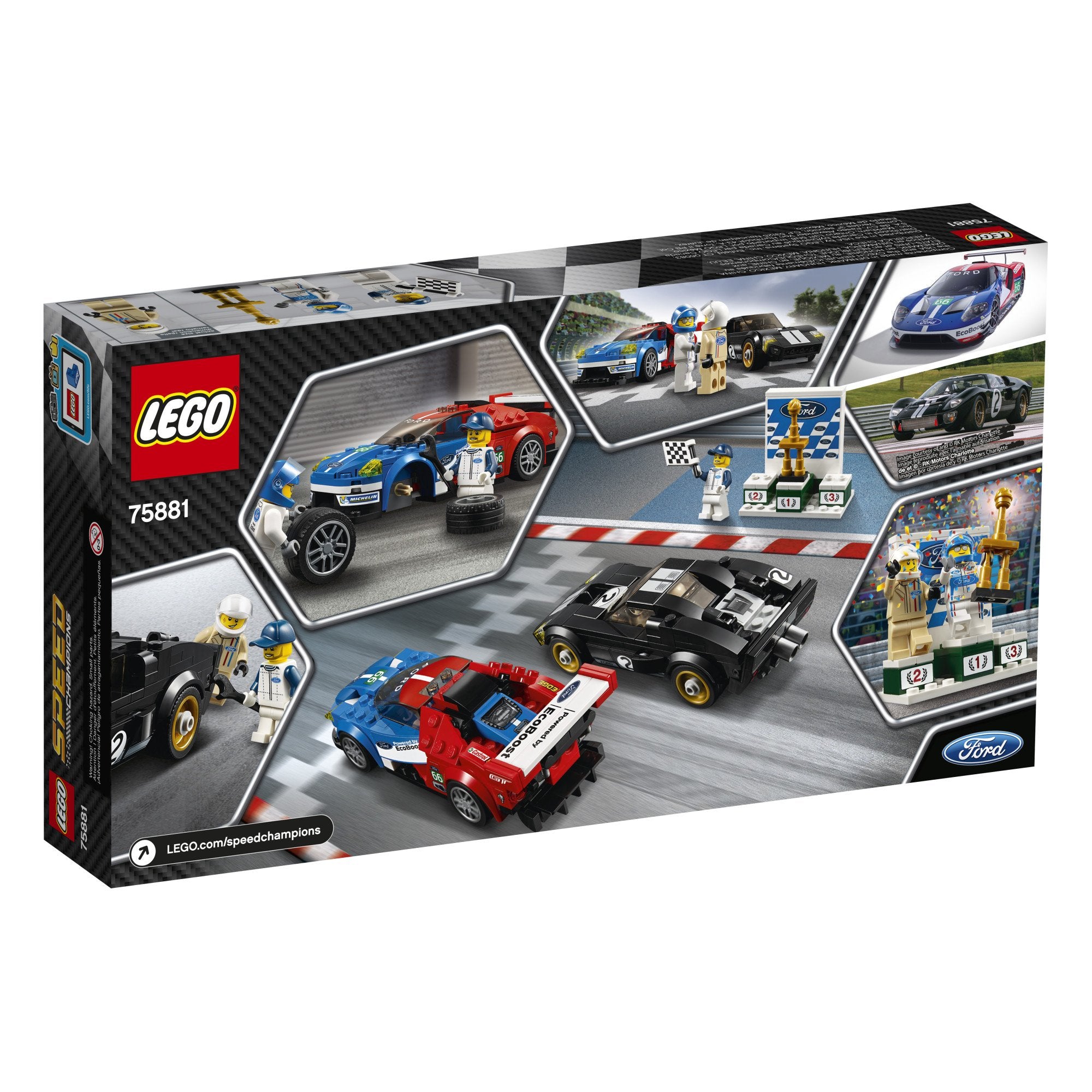LEGO Speed Champions 6175279 2016 GT & 1966 Ford Gt40 75881 Building Kit (366 Piece)