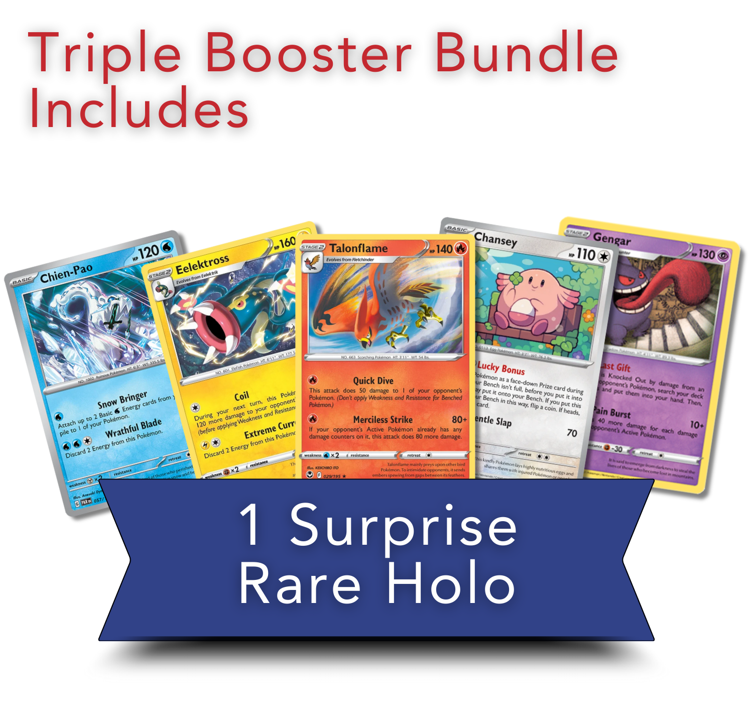 Exclusive Triple Booster Bundle | Includes 3 Booster Packs | 1 Bonus Holo or Rare | BlueProton Deck Box compatible with trading cards
