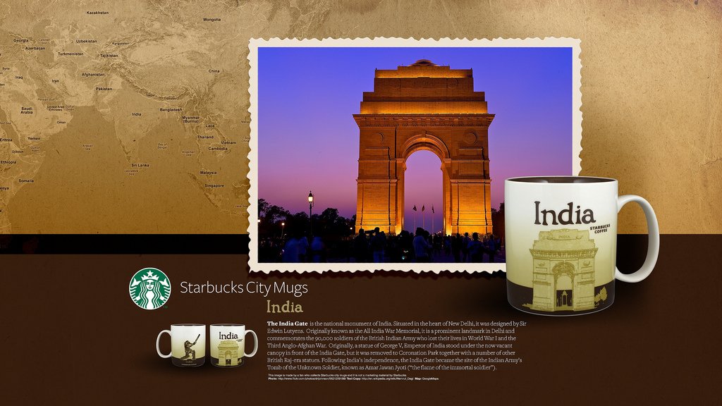 Starbucks India Global Icon Mug, 16 Oz