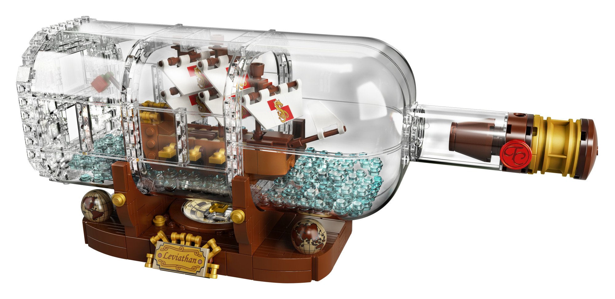 Lego IDEAS 21313 Ship in a Bottle Building Kit (962 pieces) (Like New, Open Box)