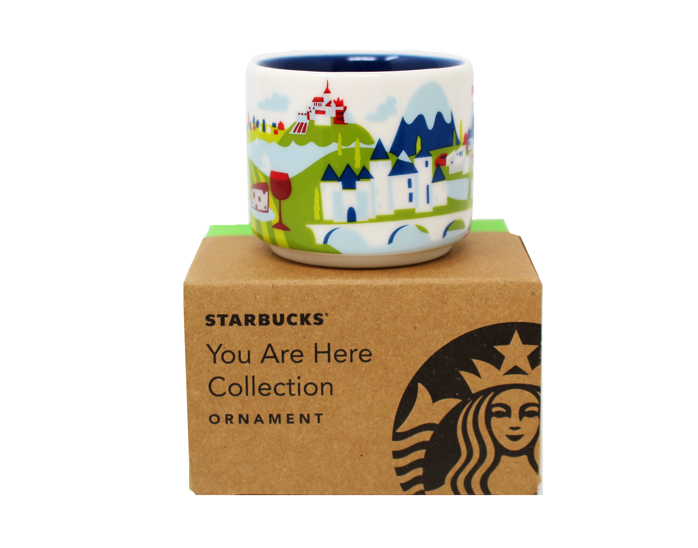 Starbucks You Are Here Series France Ceramic Demitasse Ornament Mug, 2 Oz