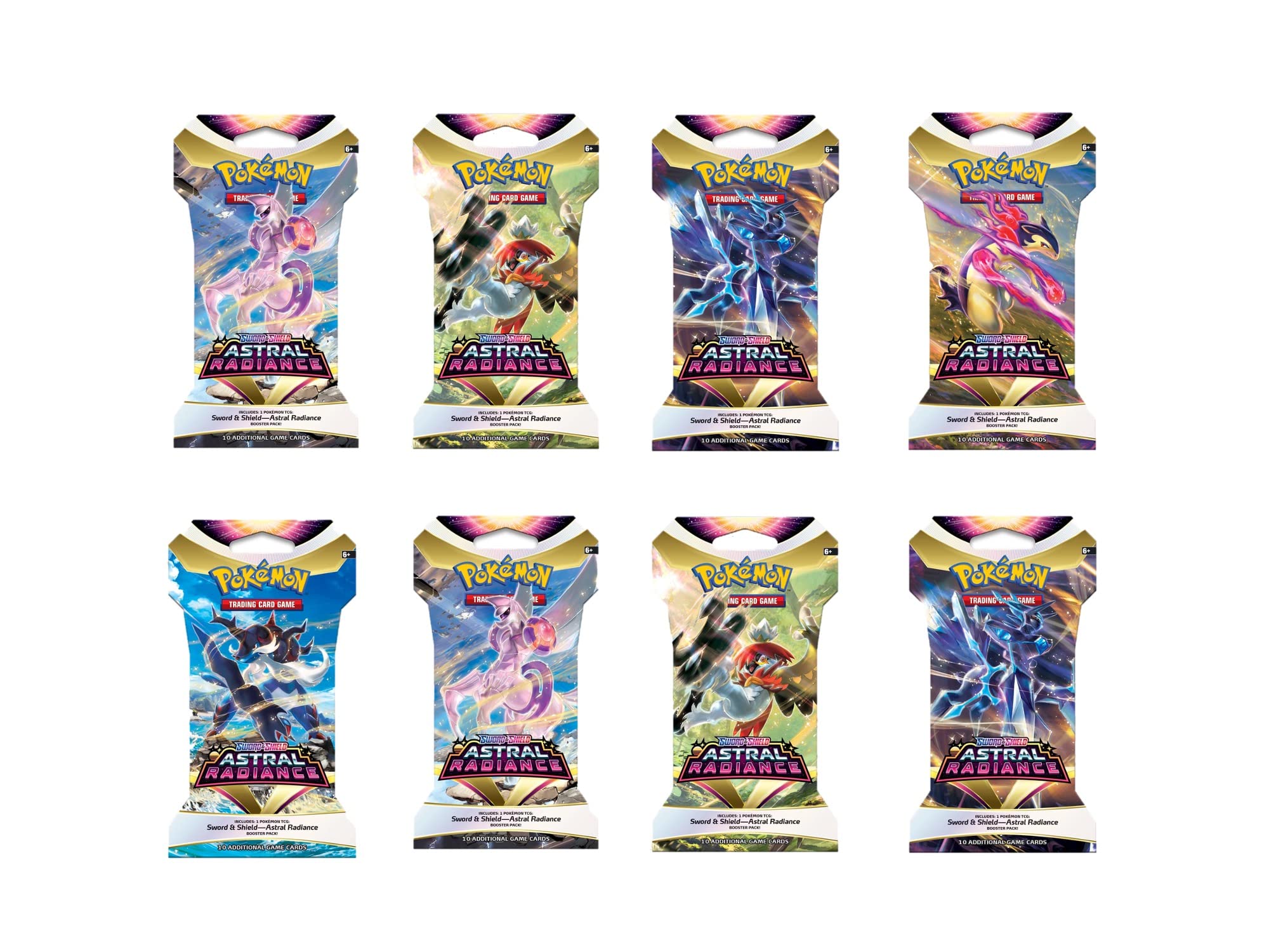 Pokemon Sword and Shield Astral Radiance (8) Sleeved Booster Packs Sealed