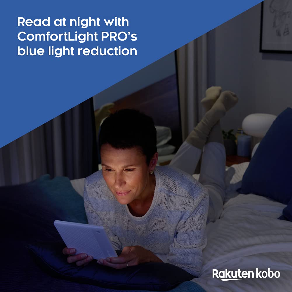 Kobo Libra 2 | eReader | 7" Waterproof Touchscreen | Glare-Free | Adjustable Brightness | Blue Light Reduction | WIFI | 32GB | Carta E Ink Technology | White