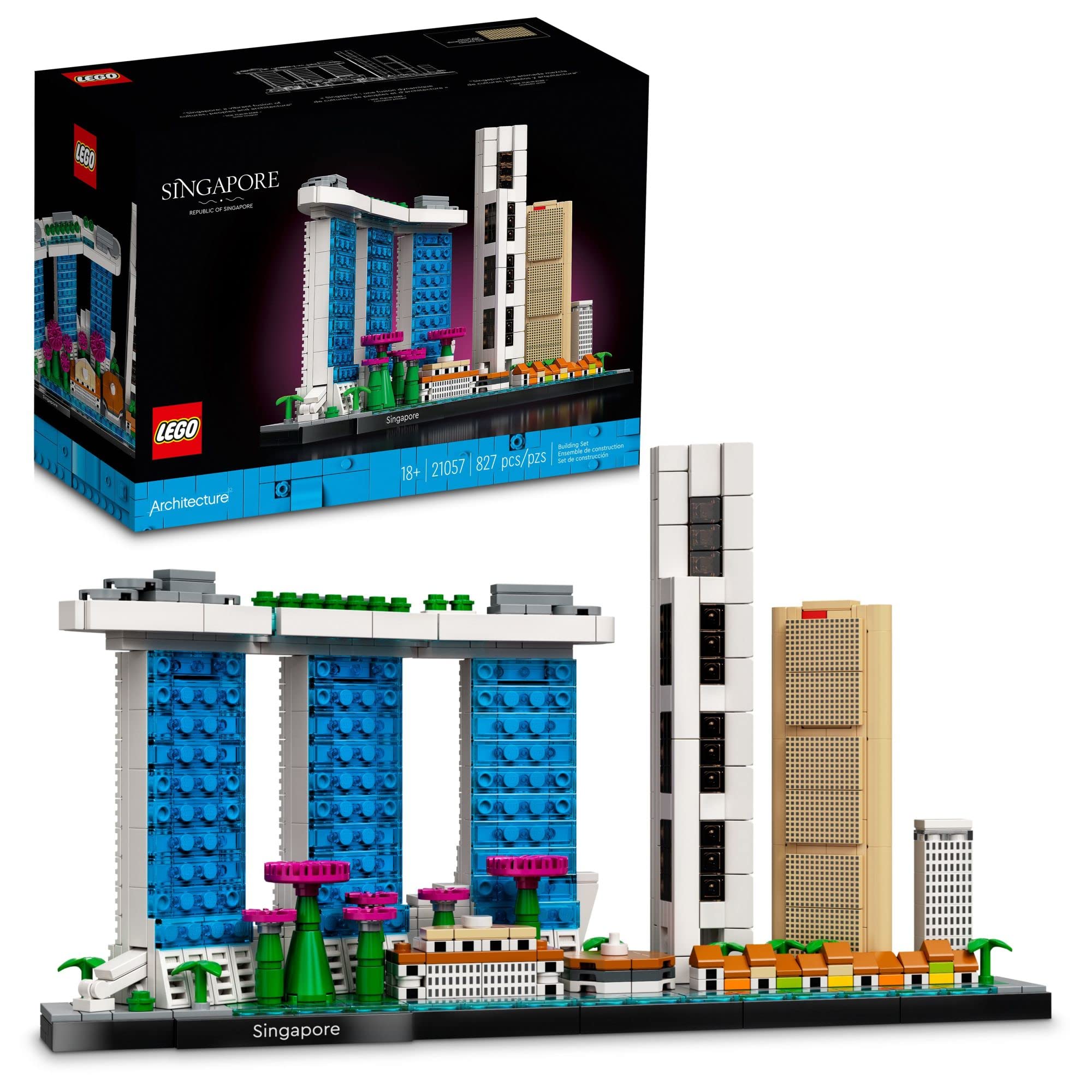 LEGO Architecture Singapore 21057 Building Set for Adults (827 Pieces)