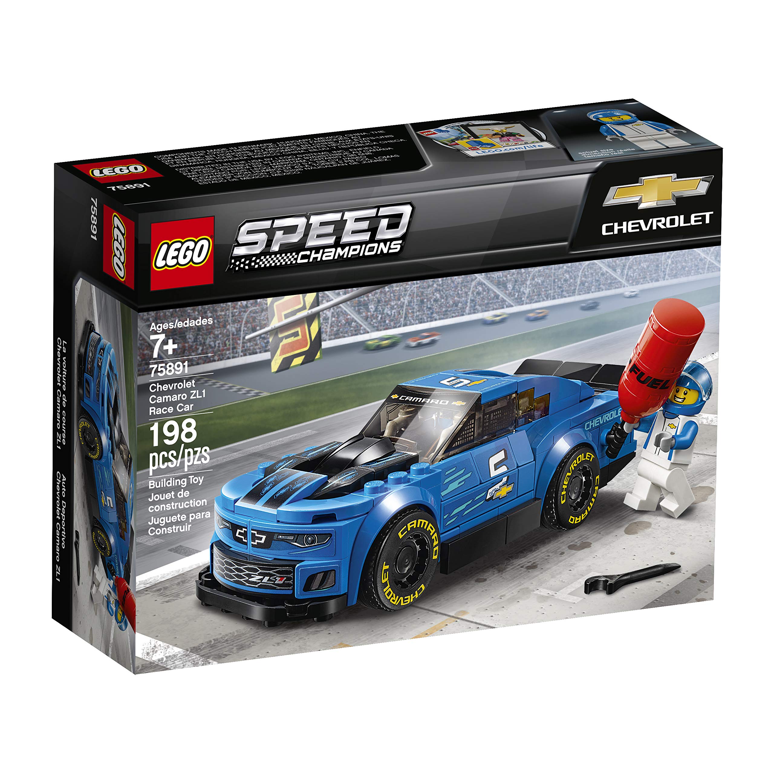 LEGO Speed Champions Chevrolet Camaro ZL1 Race Car 75891 Building Kit (Like New, Open Box)