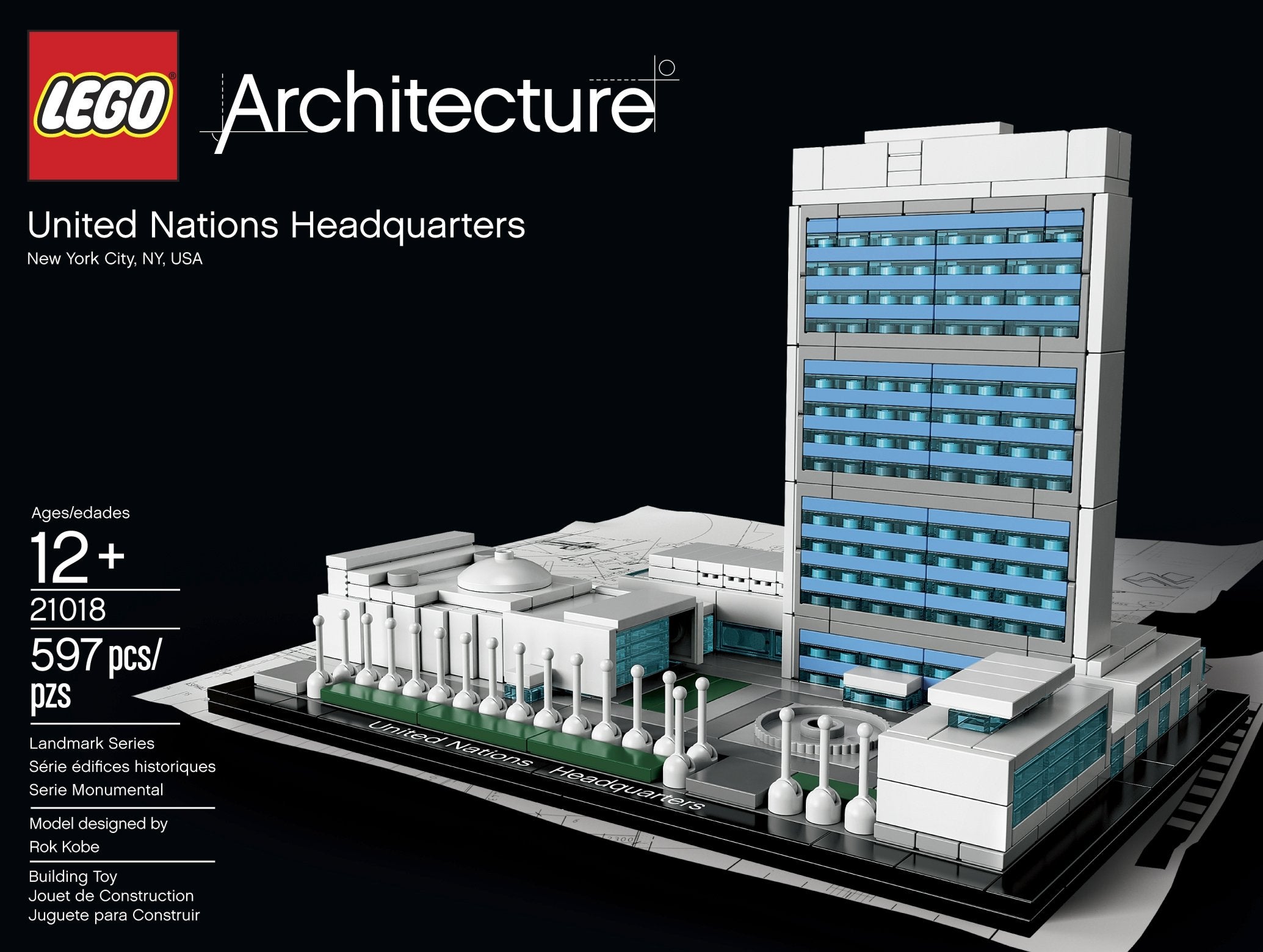 LEGO Architecture United Nations Headquarters 21018 (Like New, Open Box)