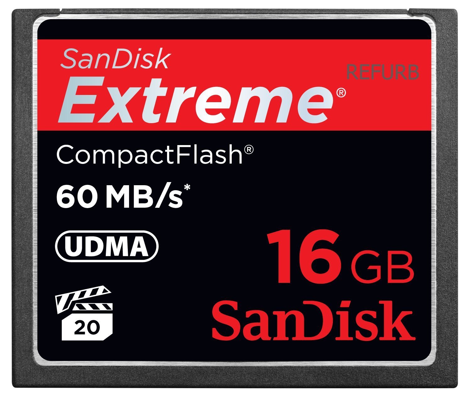 SanDisk Extreme 16GB CF Card 60MB/s SDCFX-016G-X46 (Certified Refurbished)