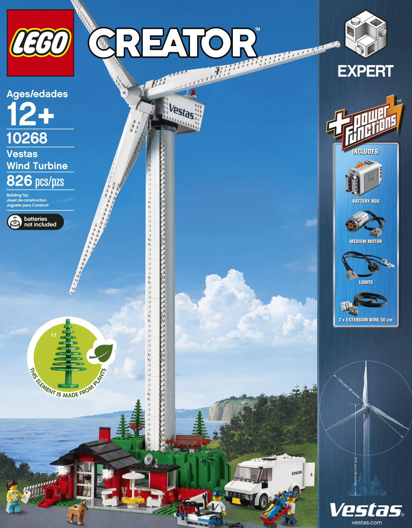 LEGO Creator Expert Vestas Wind Turbine 10268 Building Kit (826 Pieces)