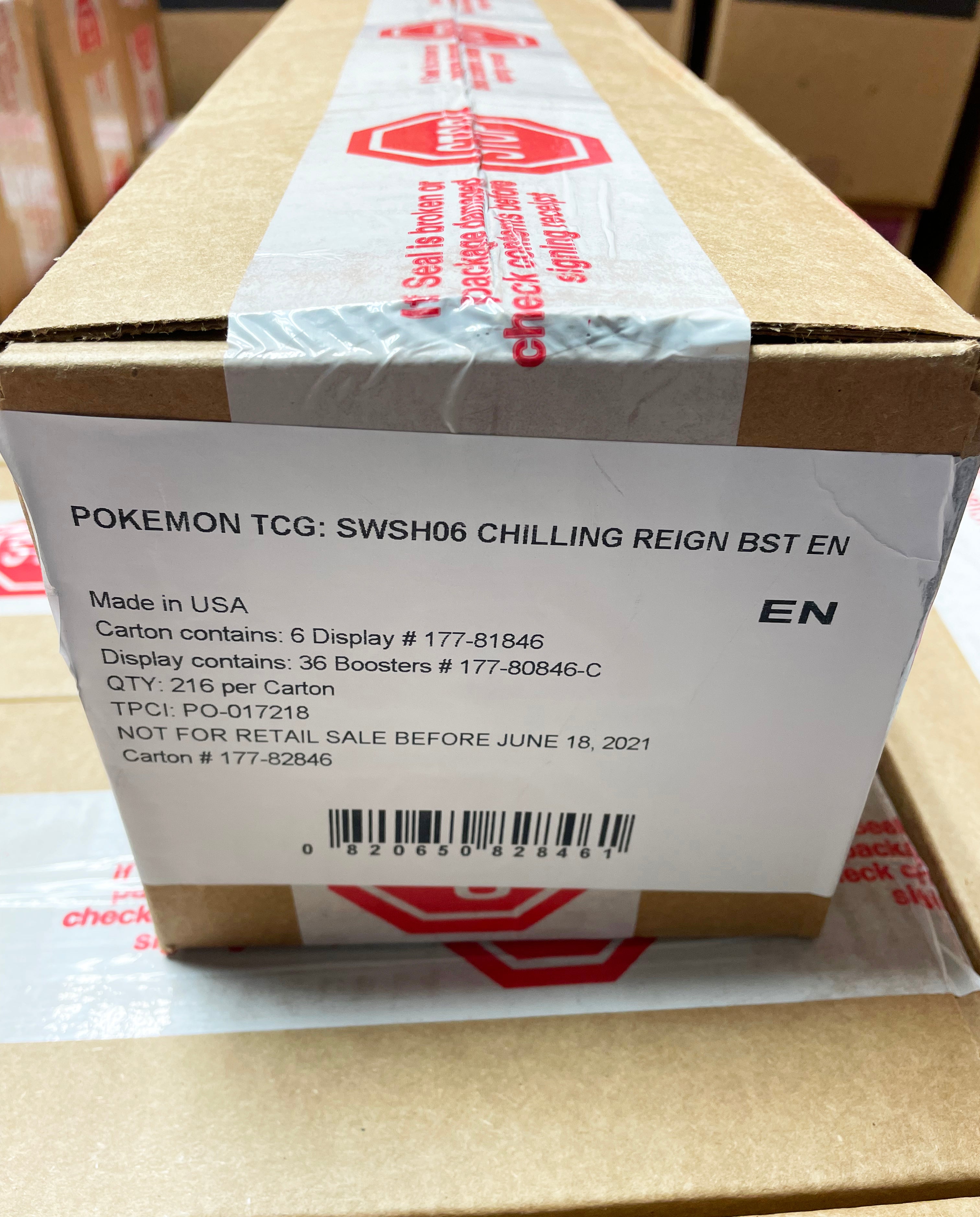 6-Pack CASE Pokemon TCG Chilling Reign Booster Box FACTORY SEALED NEW