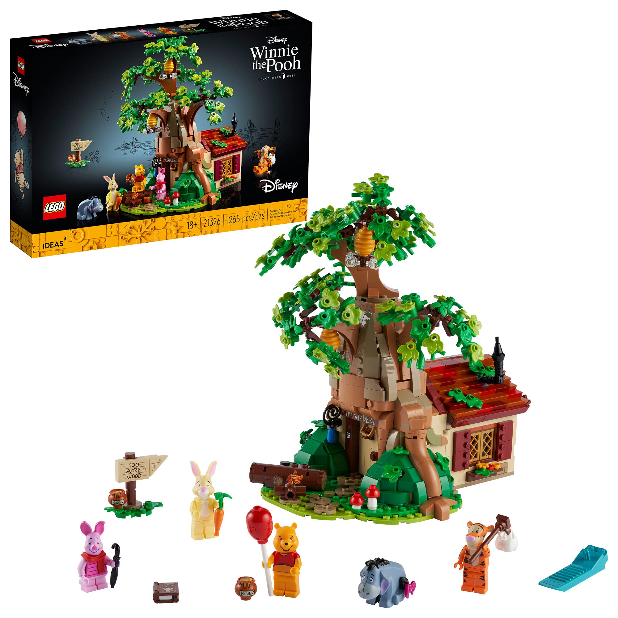 LEGO Ideas Disney Winnie The Pooh 21326 Building Set for Adults, Home Décor Display Model Collectible Gift with Piglet Minifigure and Eeyore Figure