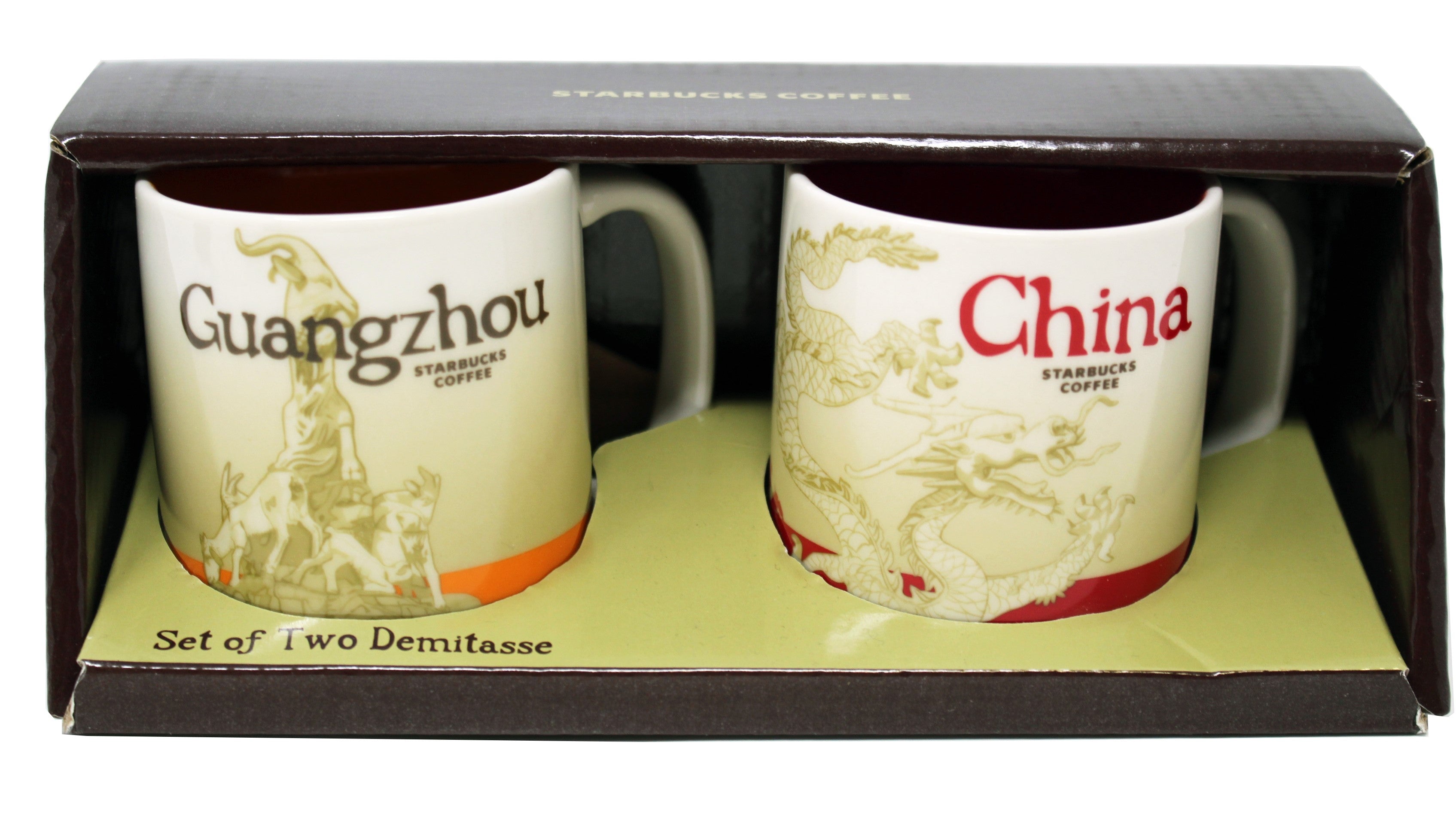 Starbucks Global Icon Series Guangzhou and China Demitasse Mugs, 3 Oz (Set of 2)