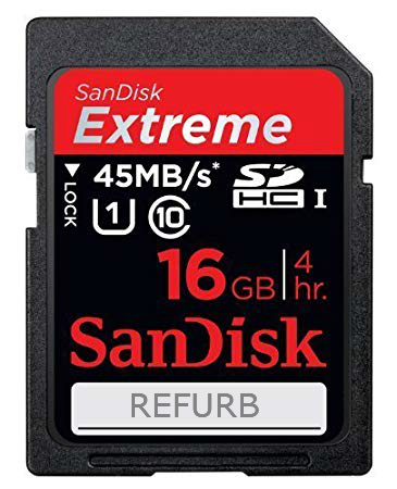 12-Pack SanDisk 16GB Extreme SDHC Card SDSDX-016G-X46 (Certified Refurbished) in Polycarbonate Carrying Case with BlueProton Lanyard