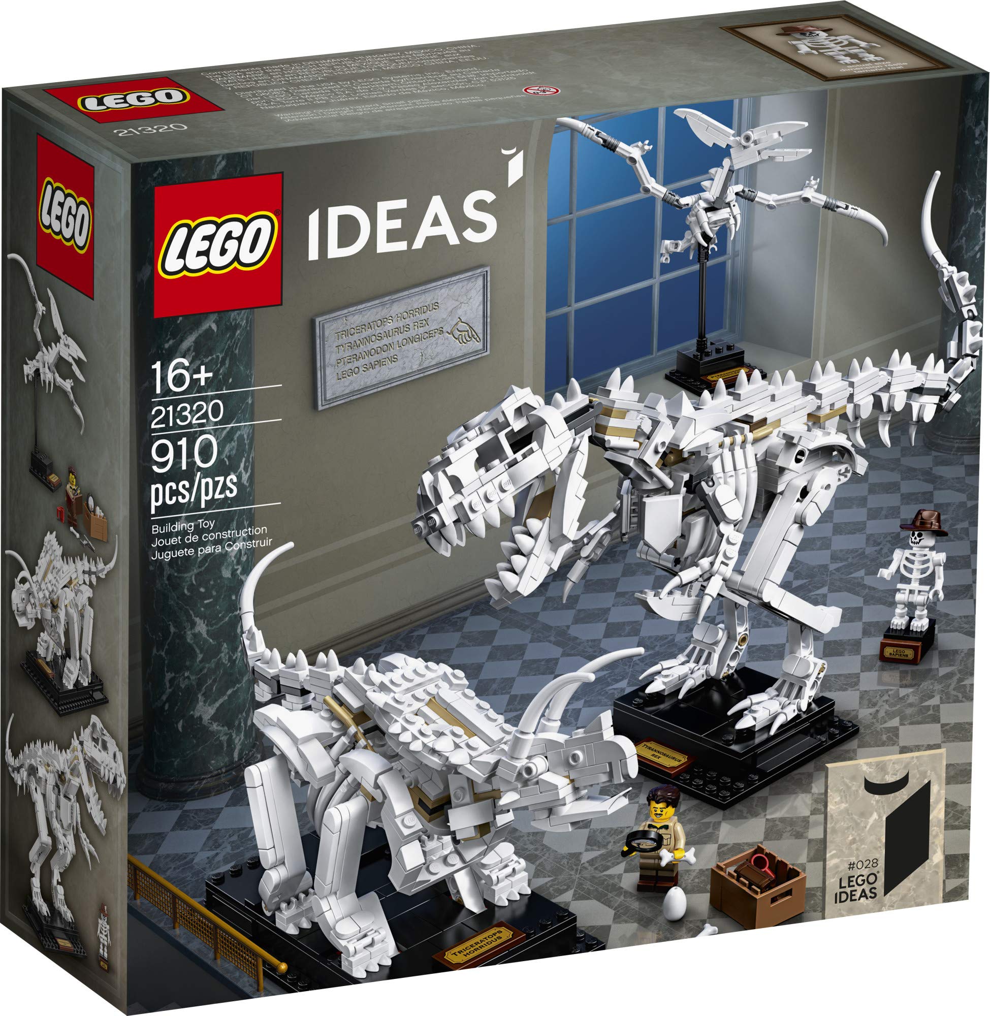 LEGO Ideas 21320 Dinosaur Fossils Building Kit (910 Pieces)