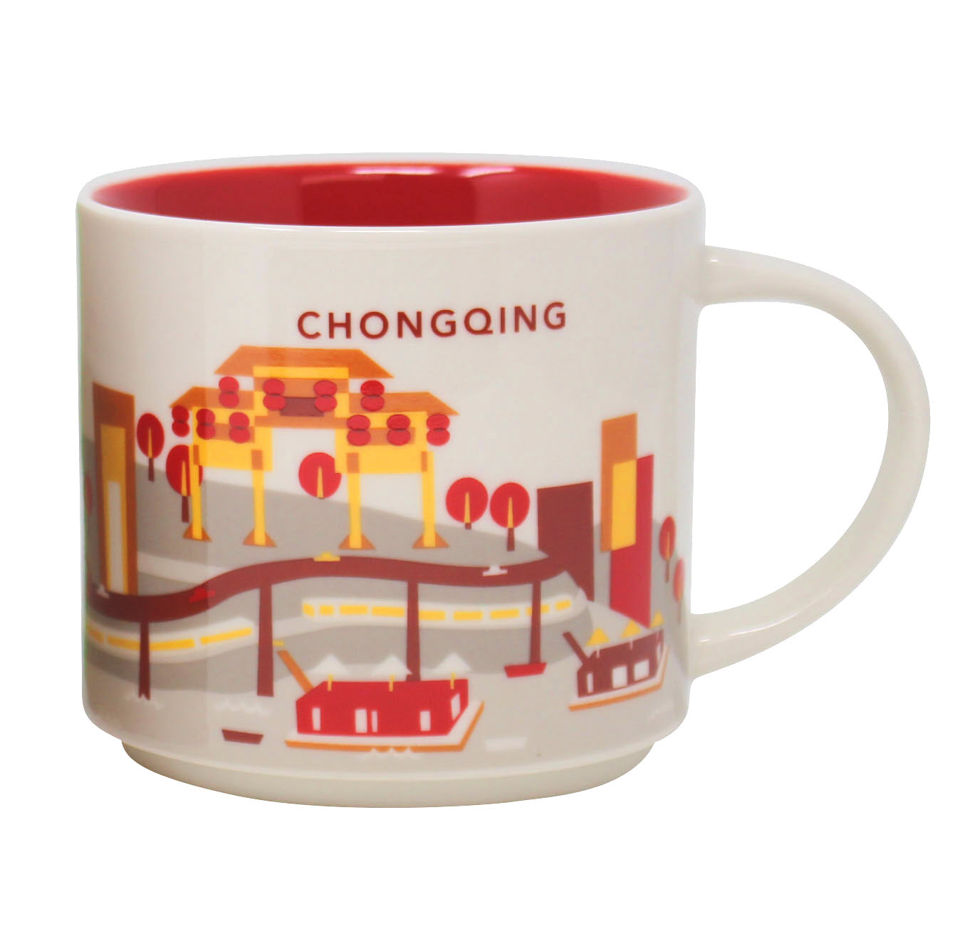 Starbucks You Are Here Series Chongqing Ceramic Mug, 14 Oz