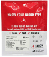 Eldoncard Blood Type Test (Complete Kit) - Air Sealed Envelope, Safety Lancet, Micropipette, Cleansing Swab