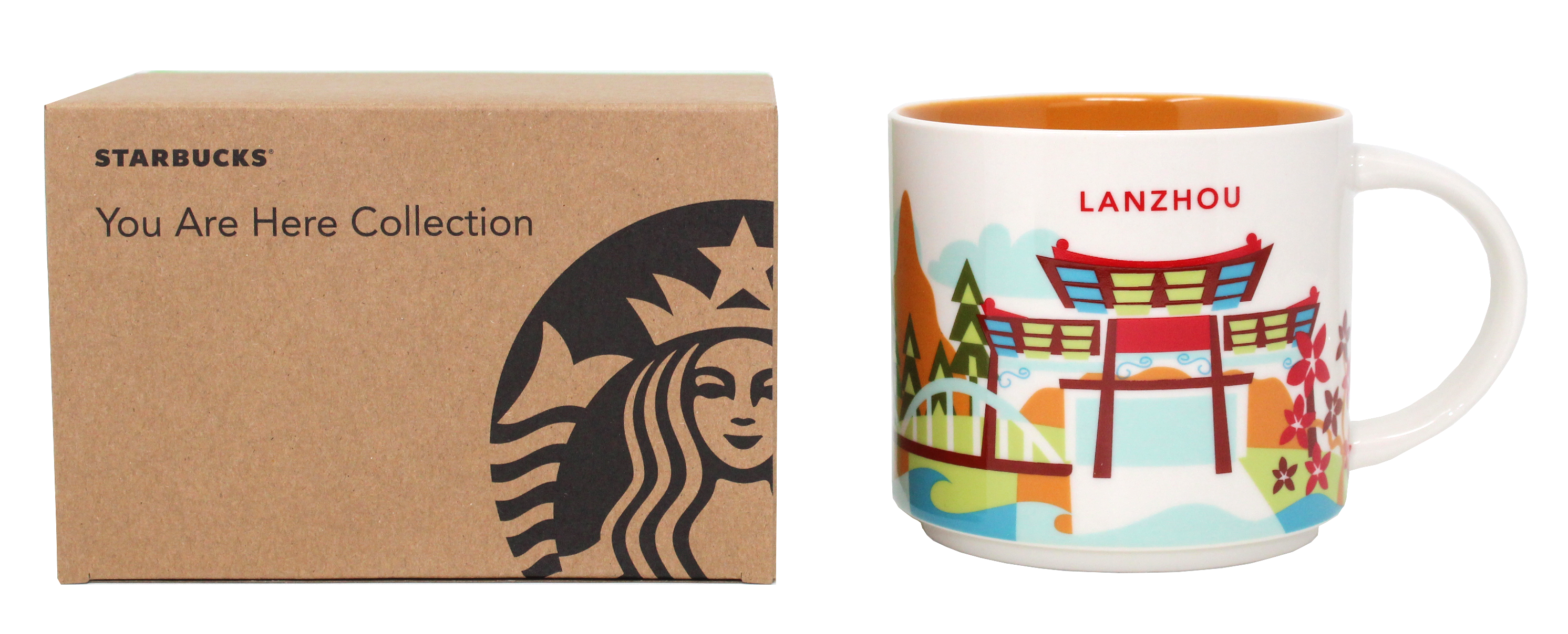 Starbucks You Are Here Series Lanzhou Ceramic Mug, 14 Oz