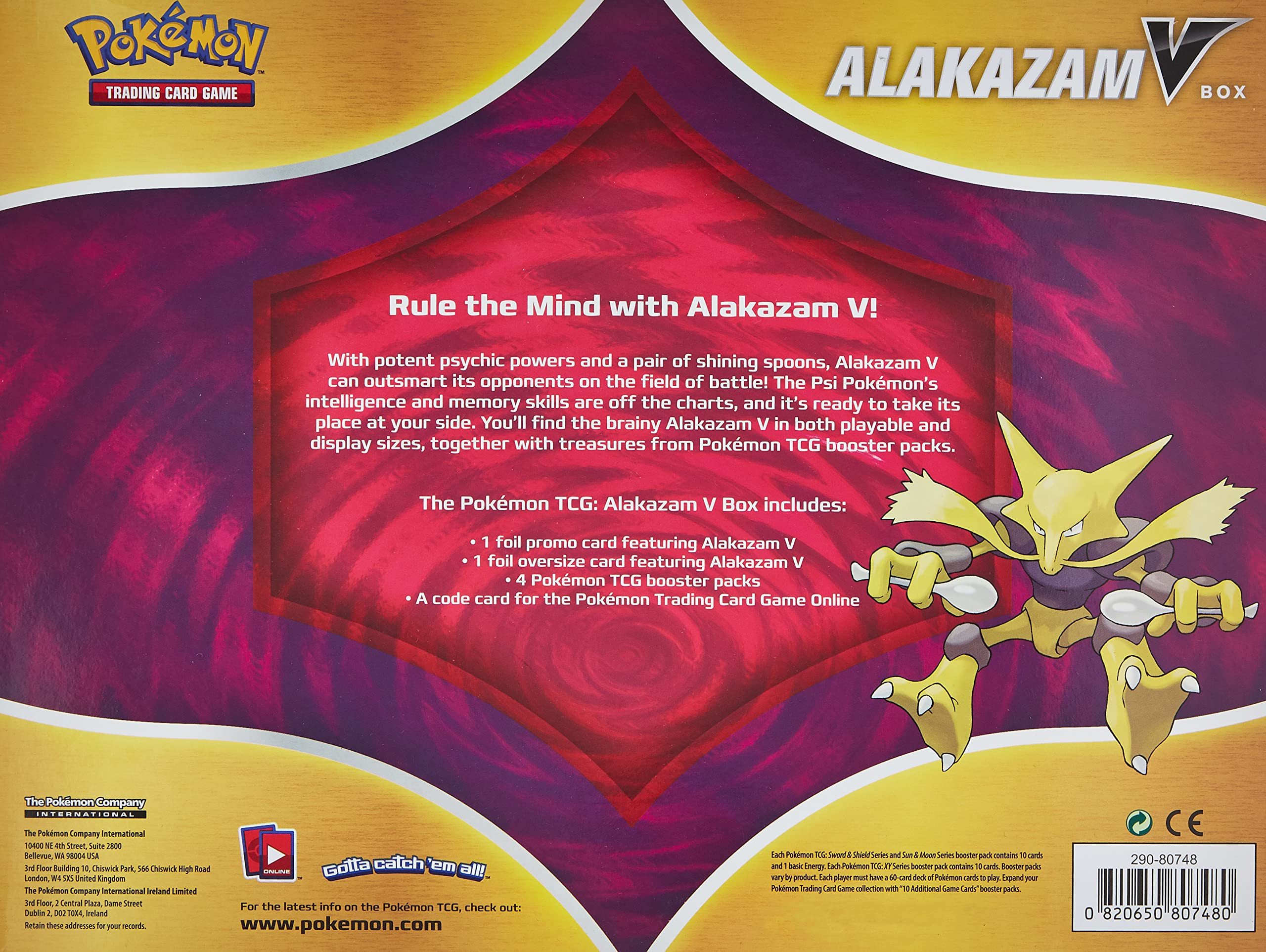 Pokemon Alakazam V Box, Multicolor