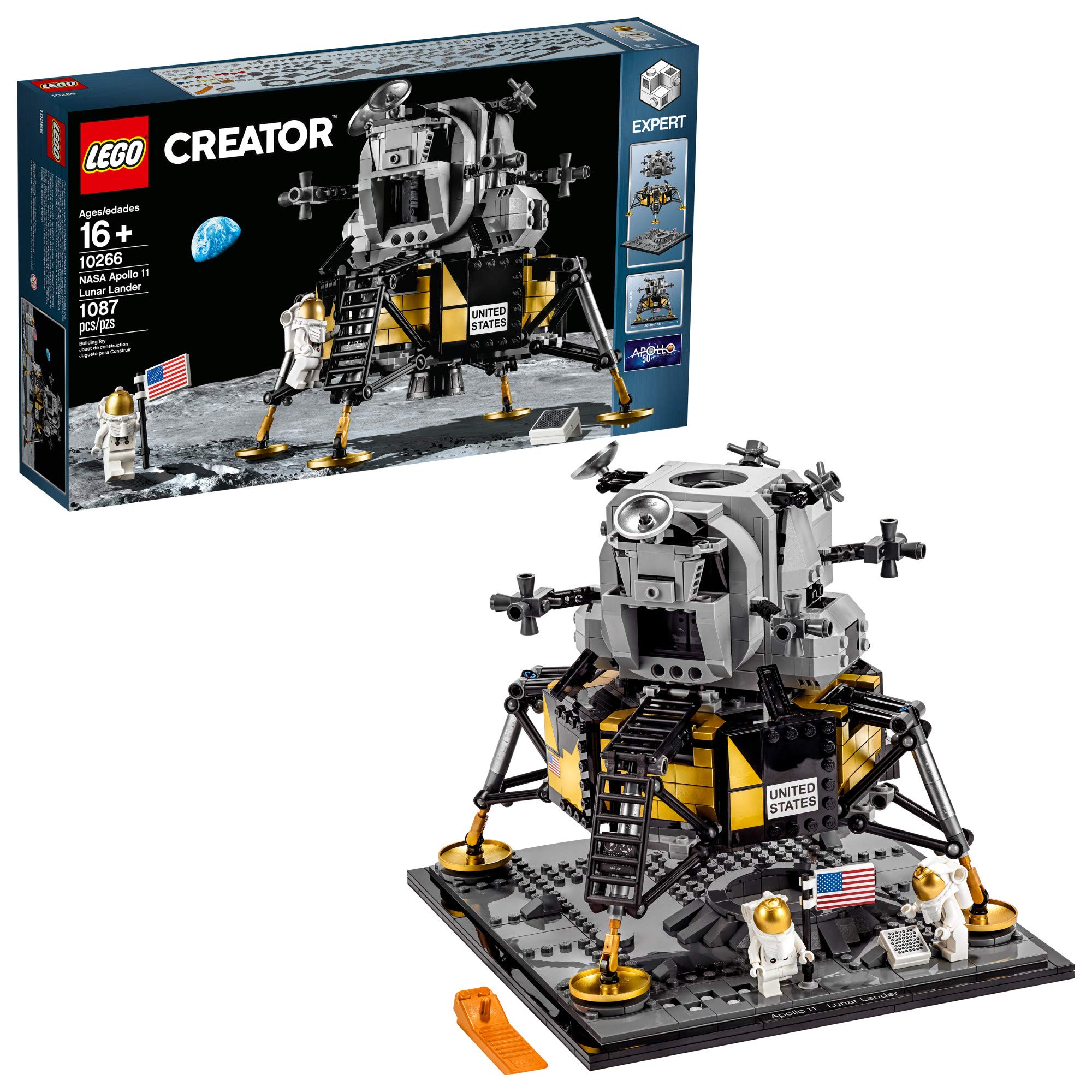 LEGO Creator Expert NASA Apollo 11 Lunar Lander 10266 Building Kit (1,087 Pieces) (Like New, Open Box)