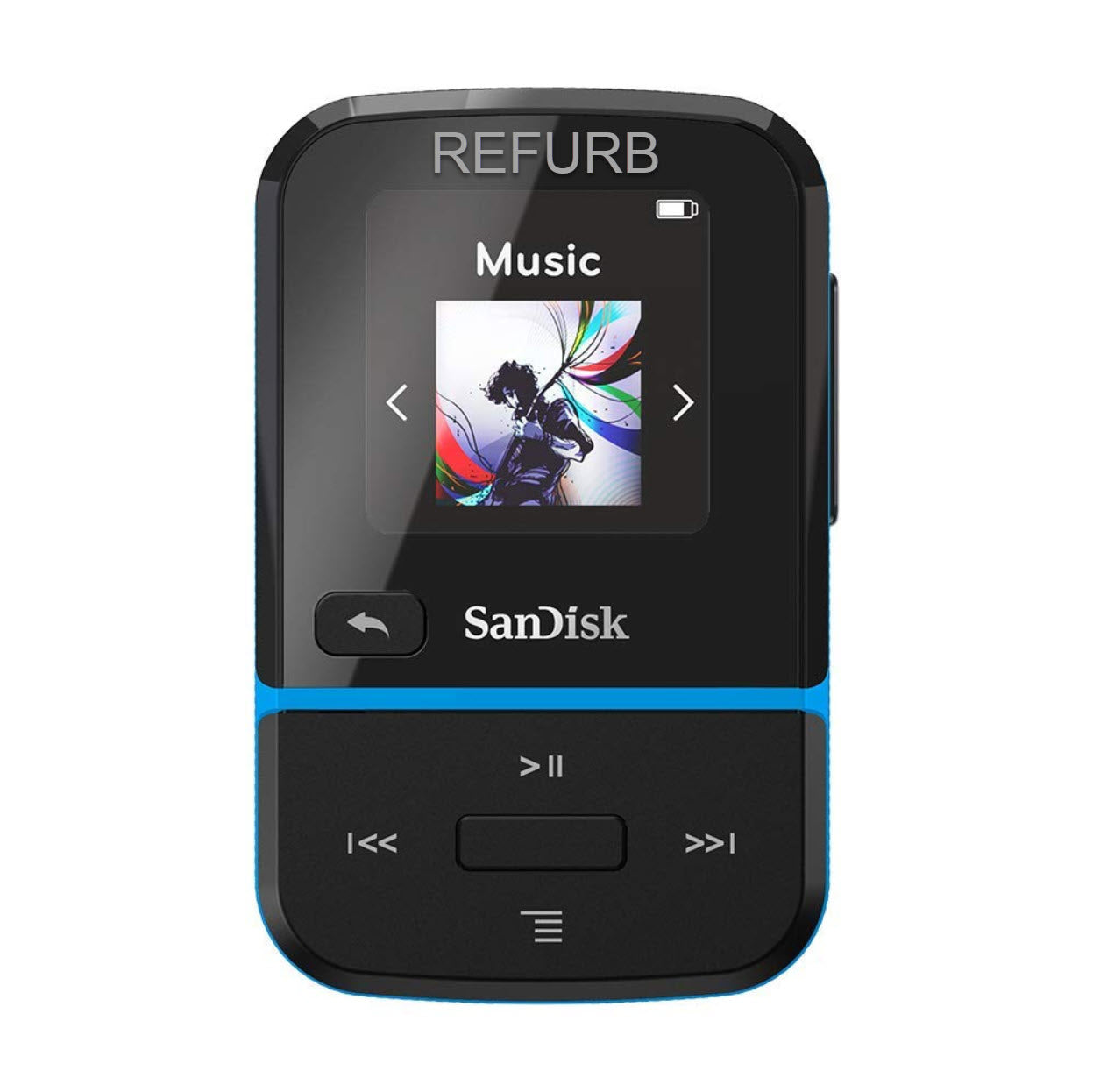 SanDisk 16GB Clip Sport Go MP3 Player - LED Screen and FM Radio - SDMX30-016G-G46 (Certified Refurbished)